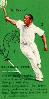 Demonstrating Gallery: D. Prenn - Backhand Drive, c1935. Creator: Unknown