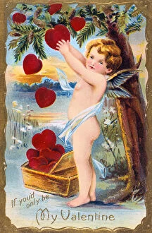 Images Dated 8th February 2006: If You d Only Be My Valentine, American Valentine card, 1910