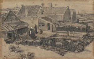 Kröller Müller Museum Prints: Dab-drying barn in Scheveningen, 1882