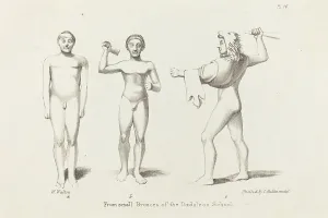 John Flaxman Ii Prints: Daedalian Figures from Bronzes, published 1829. Creator: W Walton