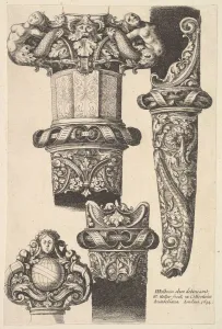 Wenceslaus And Xa0 Prints: Daggars and scabbards, 1625-77. Creator: Wenceslaus Hollar