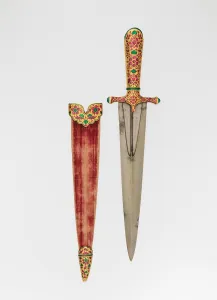 Dagger with Scabbard, Indian, Mughal, 1605-27. Creator: Unknown Dagger with Scabbard, Indian, Mughal, 1605-27. Creator: Unknown