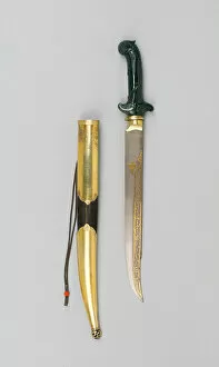 Arms Collection: Dagger with Scabbard, Turkey, 18th / 19th century. Creator: Unknown