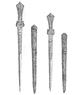 Blades Prints: Daggers worn by Colonel Blood and Parrot at the time of their stealing the Regalia