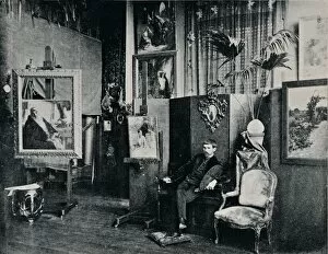 Folding Screen Gallery: Dagnan in his Studio, c1897