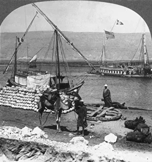 Narrow Boat Prints: Dahabiyehs on the river ready for a Nile voyage