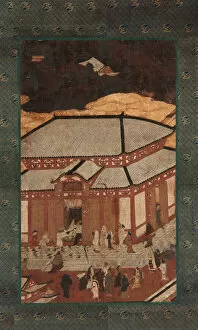 Kakemono Gallery: The Daibutsuden, Hoko-ji, Kyoto, Edo period, (17th century?). Creator: Unknown