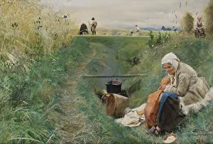 Zorn Anders Prints: Our Daily Bread, 1886. Creator: Anders Leonard Zorn