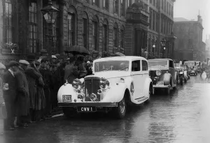 1938 Prints: Daimler 32hp with Rippon body on the 1938 Scottish Rally. Creator: Unknown
