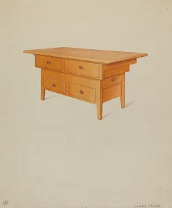 Lawrence Foster Prints: Dairy Counter, 1935 / 1942. Creator: Lawrence Foster