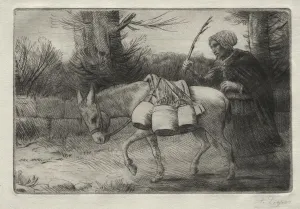 The Dairymaid of Boulogne (Third Plate). Creator: Alphonse Legros (French, 1837-1911)