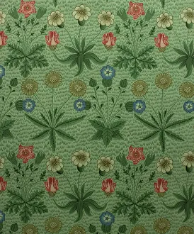 Daisy (Marguerite), block-printed wallpaper, 1862. Creator: Morris, William, Morris Tapestry Works