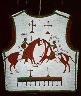 Dakota Native American mans vest, 19th century