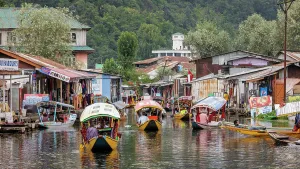 Boating Prints: Dal Lake, Srinagar, Kashmir, India, 2023. Creator: Peter Thompson