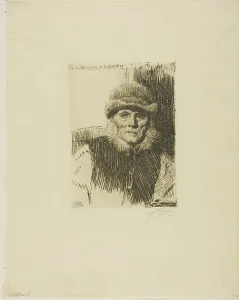 Whiskers Prints: Dalecarlian Peasant (Lavards Anders), 1919. Creator: Anders Leonard Zorn