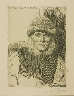 Whiskers Prints: Dalecarlian Peasant (Lavards Anders), 1919. Creator: Anders Leonard Zorn