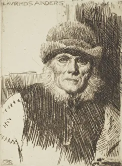 Zorn Anders Prints: Dalecarlian peasant (Lavards Anders), 1919. Creator: Anders Leonard Zorn