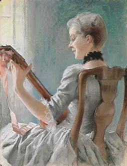 Hobbies Prints: Dalin´s Spring Song, 1883. Creator: Albert Edelfelt