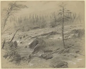 Stumping Prints: The Dalles of St. Louis. Creator: Alfred Waud