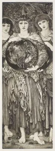 Burne Jones Edward Prints: Dalziels Bible Gallery - The Days of Creation - The Third Day