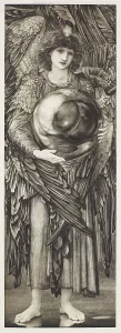 Burne Jones Edward Prints: Dalziels Bible Gallery - The Days of Creation - The First Day