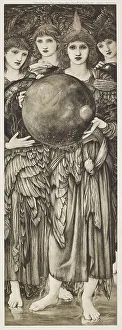 Brothers Dalziel Prints: Dalziels Bible Gallery - The Days of Creation - The Fourth Day