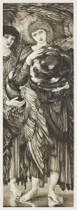 Burne Jones Edward Prints: Dalziels Bible Gallery - The Days of Creation - The Second Day