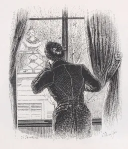 Looking Out Prints: Damned Springtime from The Complete Works of Beranger, 1836. Creator: John Thompson