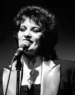Gillespie Prints: Dana Gillespie, Barry Cryer Centre, Carshalton, 1991. Artist: Brian O Connor