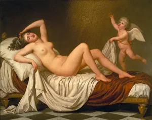 Danae and the Shower of Gold, 1787. Artist: Wertmuller, Adolf Ulrik (1751-1811) Danae and the Shower of Gold, 1787. Artist: Wertmuller, Adolf Ulrik (1751-1811)