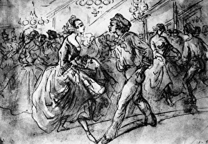 Paul George Prints: At the Dance, 19th century, (1930). Artist: Constantin Guys