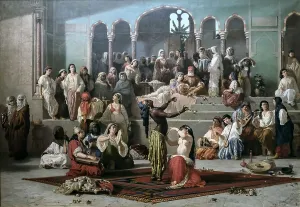 Serraglio Prints: The Dance of the Bee in the Harem, 1862. Creator: Marinelli, Vincenzo (1819-1892)