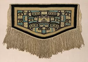 Alaskan Gallery: Dance Blanket with Diving Whale and Raven Motifs, Northwest Coast, Late 19th century