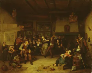 Brakenburgh Richard Prints: Dance in a Cottage, 1699. Creator: Richard Brakenburgh