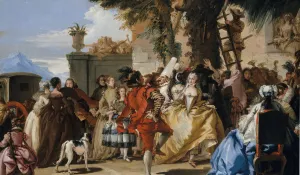 Pulcinella Prints: A Dance in the Country, ca. 1755. Creator: Giovanni Domenico Tiepolo