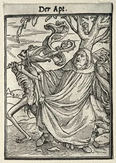 1497 98 1543 Prints: Dance of Death: The Abbot. Creator: Hans Holbein (German, 1497 / 98-1543)