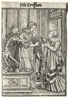 1497 98 1543 Prints: Dance of Death: The Countess. Creator: Hans Holbein (German, 1497 / 98-1543)