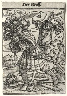 Dance of Death: The Earl, c. 1526. Creator: Hans Holbein (German, 1497 / 98-1543)