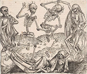 Images Dated 5th September 2014: Dance of Death (from the Schedels Chronicle of the World). Artist: Wolgemut, Michael (1434-1519)