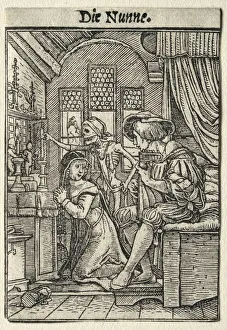 1497 98 1543 Prints: Dance of Death: The Nun. Creator: Hans Holbein (German, 1497 / 98-1543)