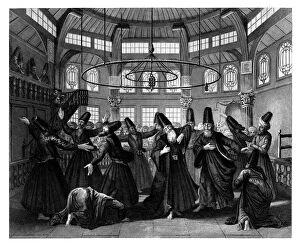 The Dance of Dervishes, c1870.Artist: W Forrest