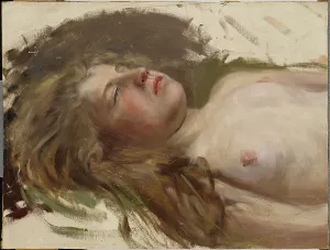 Torsten Gideon Wasastjerna Prints: Dance of the Falling Leaves, (bust of a reclining woman)