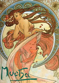 Images Dated 30th October 2013: Dance (From the series The Arts), 1898. Artist: Mucha, Alfons Marie (1860-1939)