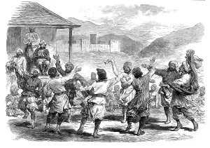 Jammu And Kashmir Prints: A dance at Gilghit, 1870. Creator: Unknown