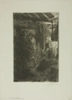 Folk Music Prints: Dance at Gopsmor, 1906. Creator: Anders Leonard Zorn
