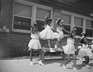 Dresses Gallery: A dance group, Frederick Douglass housing project, Anacostia, D.C. 1942. Creator: Gordon Parks