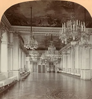 Chandelier Prints: The Dance Hall, Royal Palace, Stockholm, Sweden, 1901. Creator: Keystone View Company