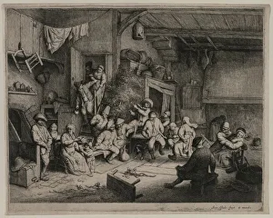 1610 1684 Prints: The Dance in the Inn, 1652. Creator: Adriaen van Ostade (Dutch, 1610-1684)
