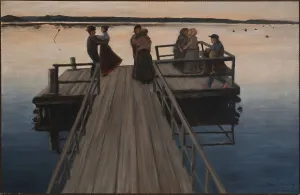 Hugo 1873 1917 Prints: Dance on the landing stage, Symbolism