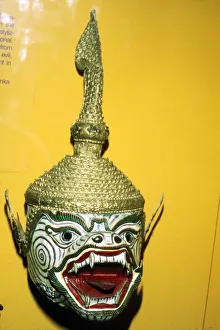 Cambodia Prints: Dance-mask of Hanuman, Monkey-god hero of the Ramayana, Cambodia, 20th Century